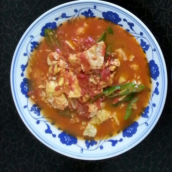 鸡蛋西红柿炒木耳辣椒