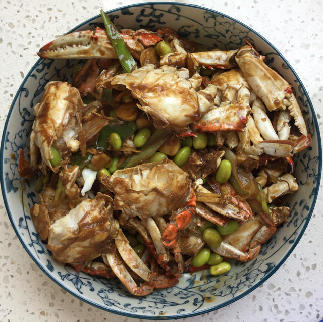 姜葱炒梭子蟹