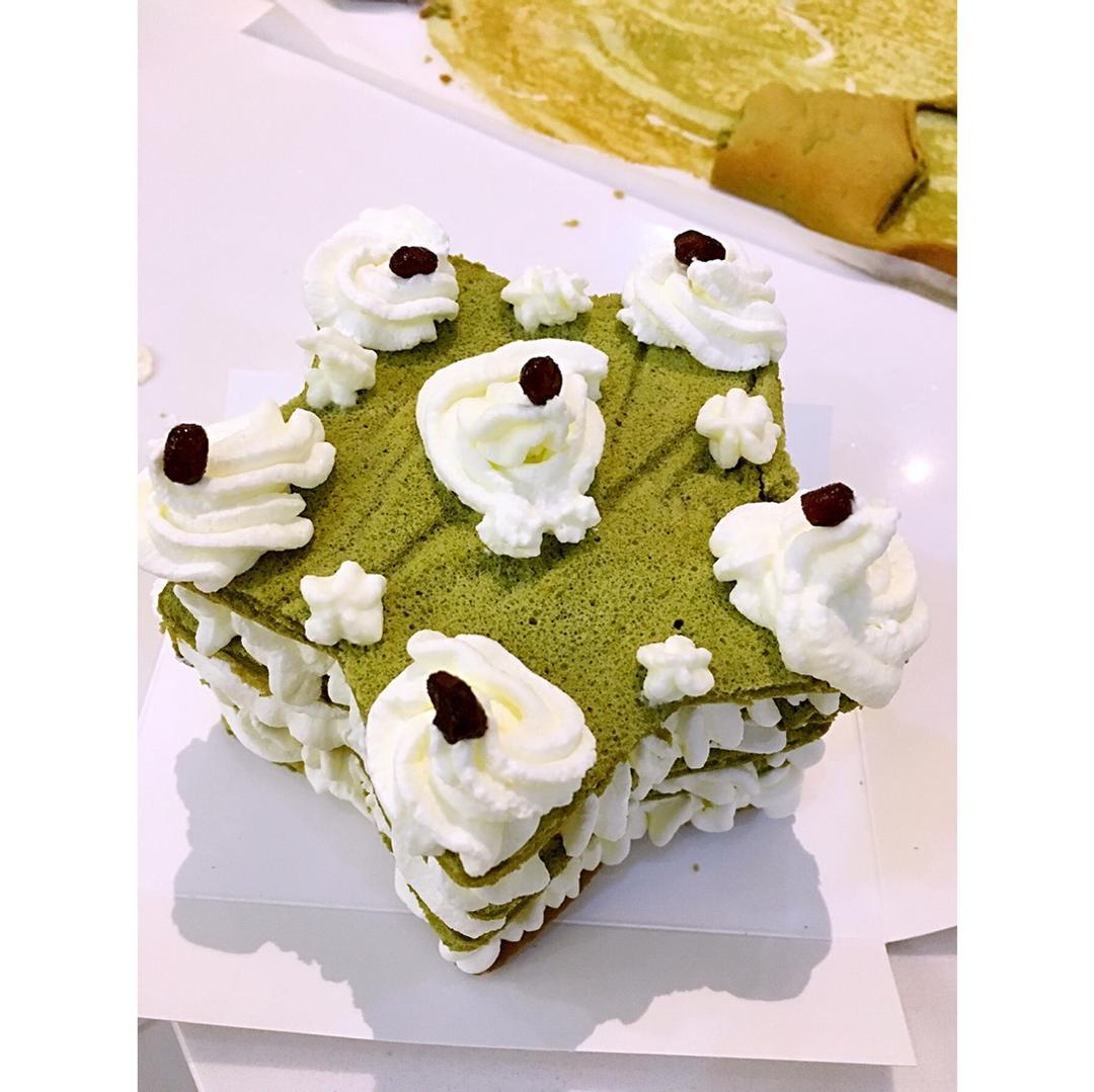 六寸抹茶戚风蛋糕
