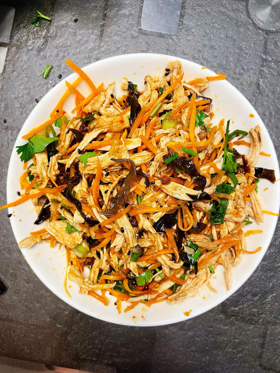 减脂健身｜凉拌手撕鸡丝（香辣&麻油版）