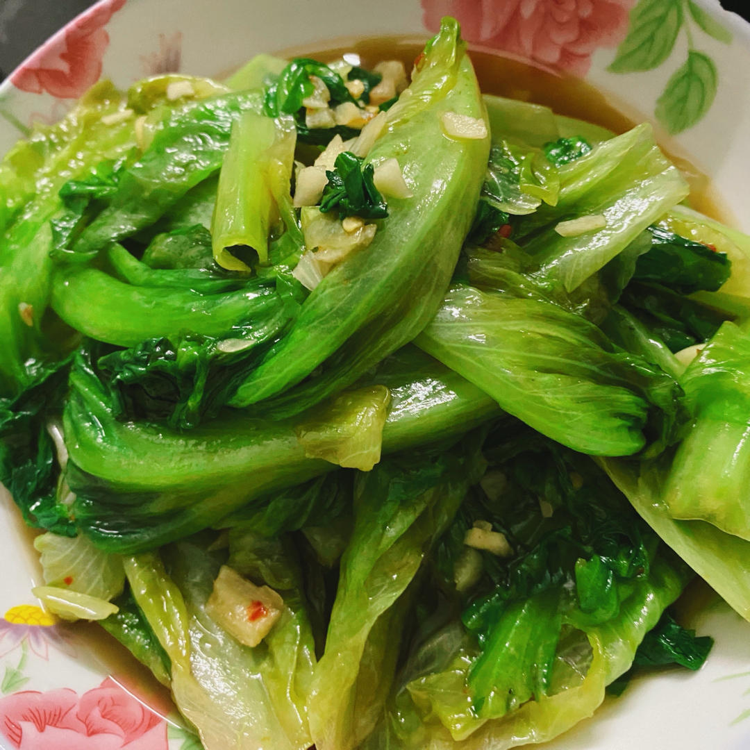 三分钟脆炒蒜蓉生菜