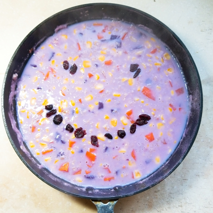 紫薯玉米牛奶燕麦粥（减肥）的做法