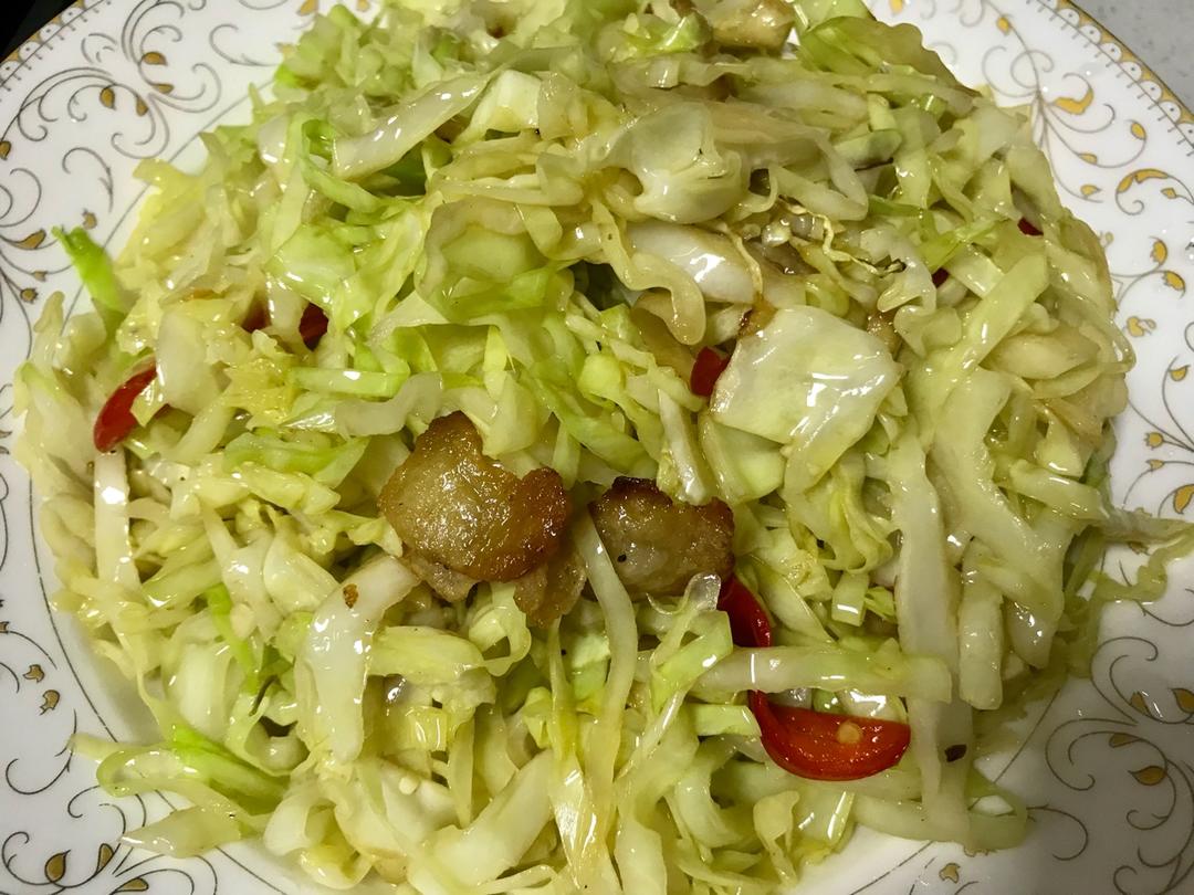炝锅圆白菜丝