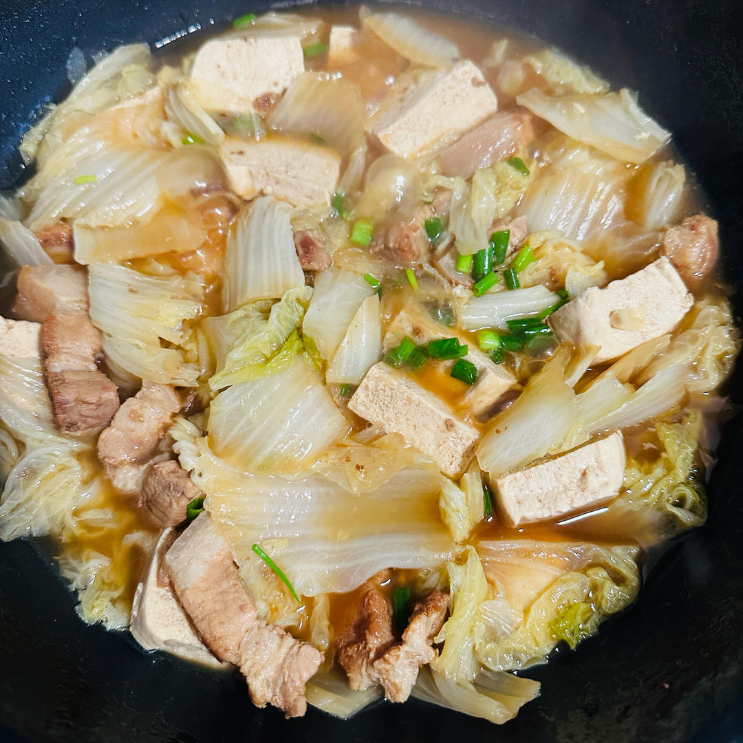 冬季最爱的家常菜！大白菜炖大豆腐或干豆腐