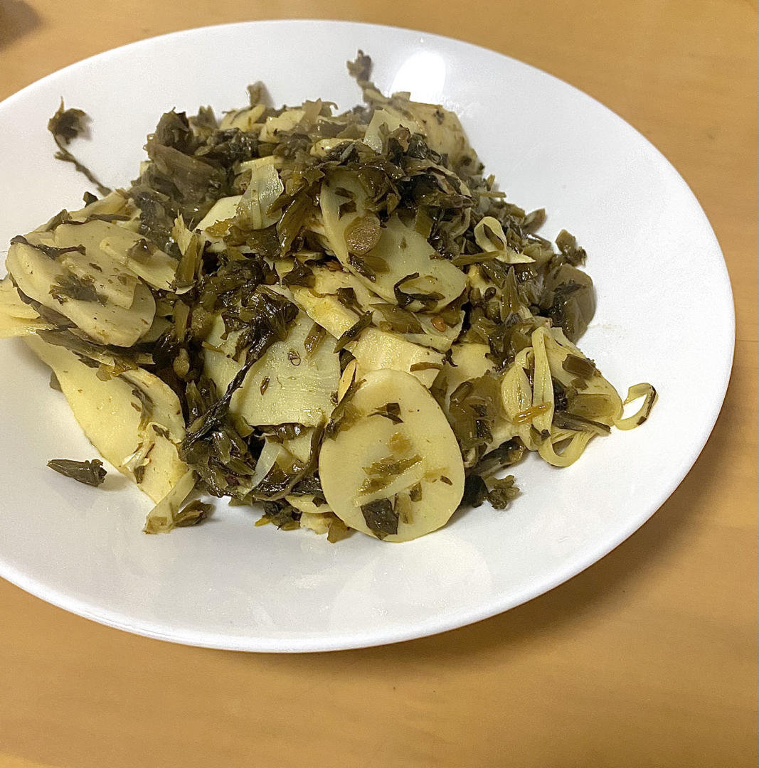 雪菜冬笋炒肉丝