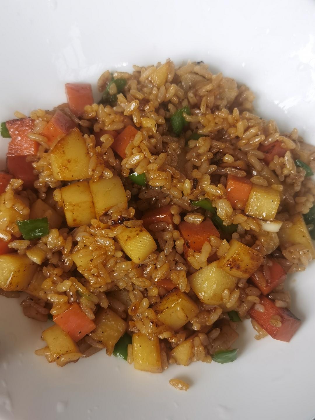 火腿土豆烩饭