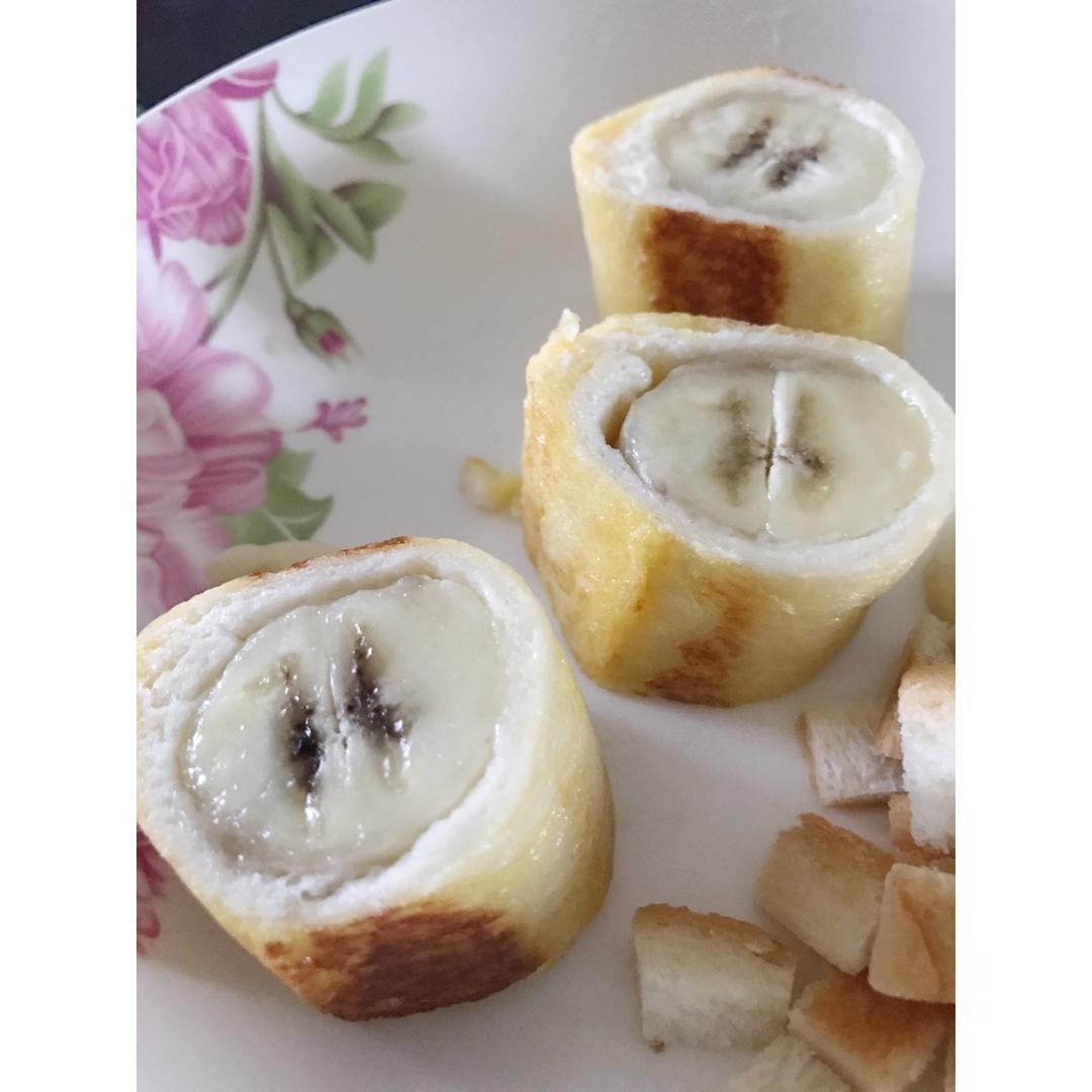 yanfly做的香蕉吐司鸡蛋卷(宝宝1岁半 辅食)