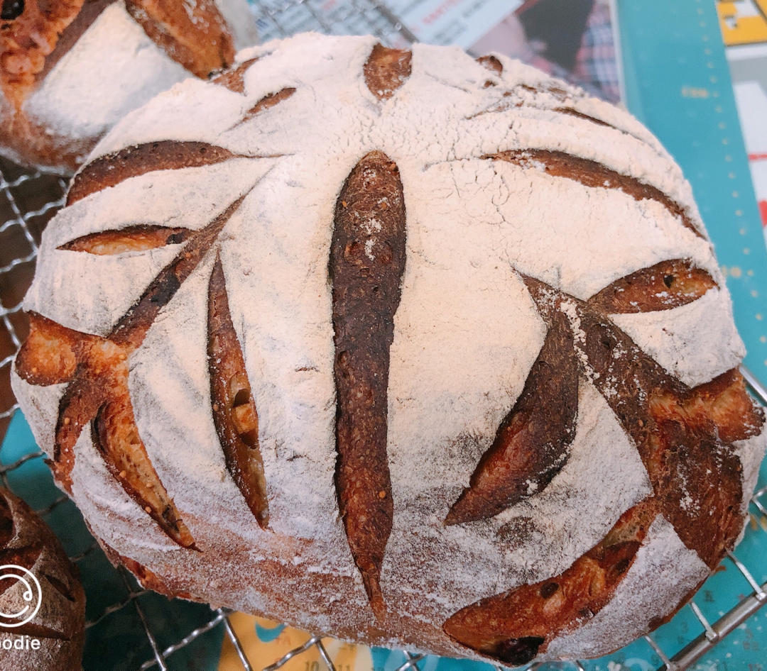 店里卖75元一个的裸麦无花果面包，配方来啦