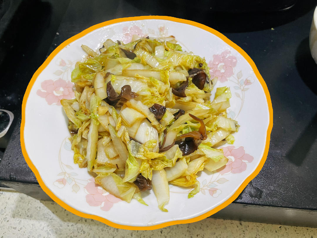 开胃下饭菜！醋溜白菜木耳