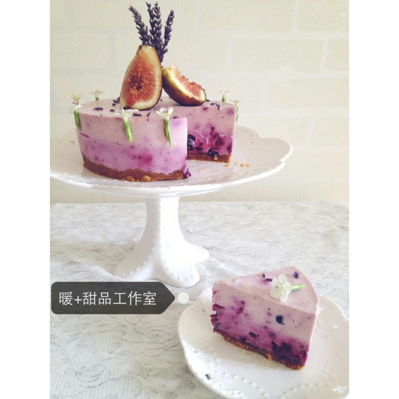 渐变蓝莓冻芝士蛋糕（免烤）