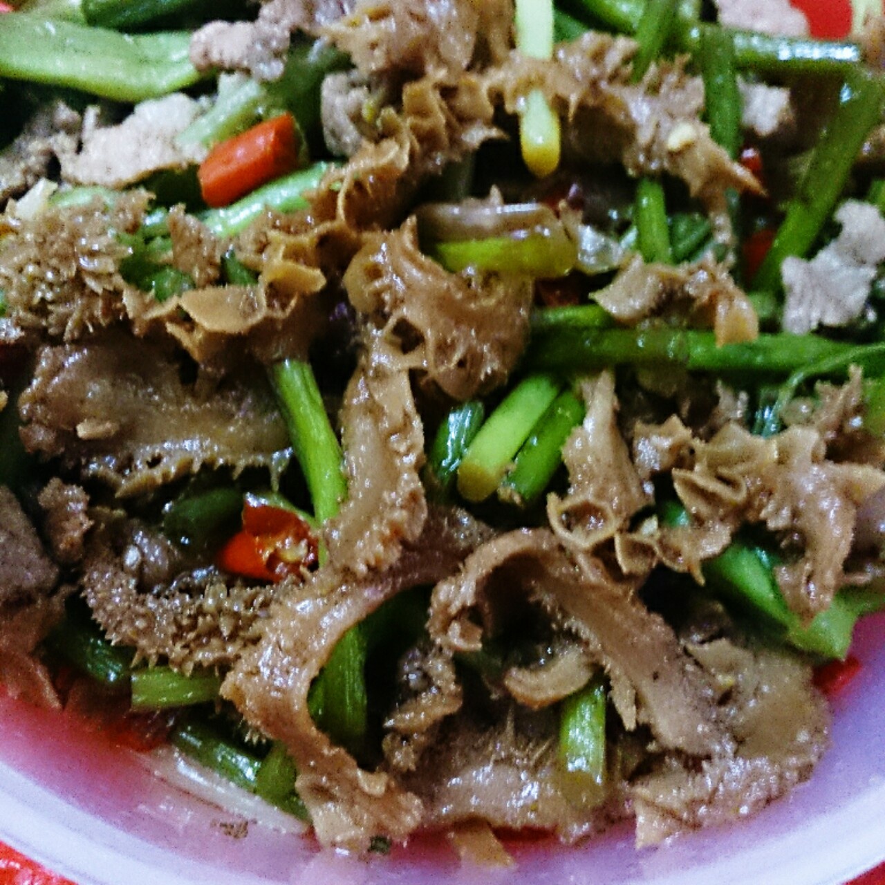 青椒炒牛肚
