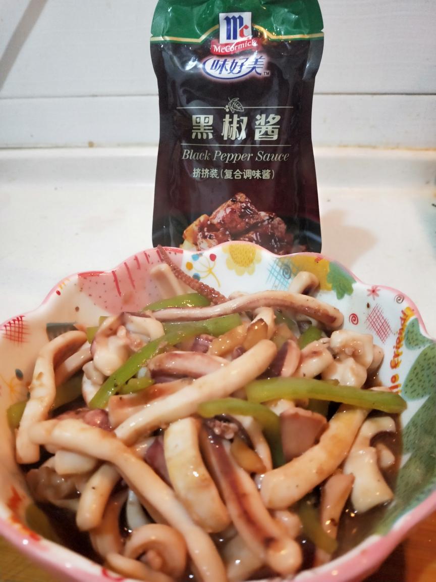 家常版黑椒鱿鱼的做法