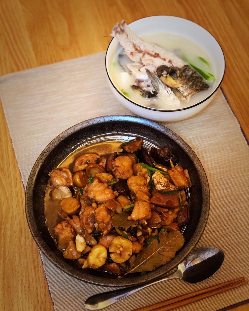 香菇板栗焖鸡