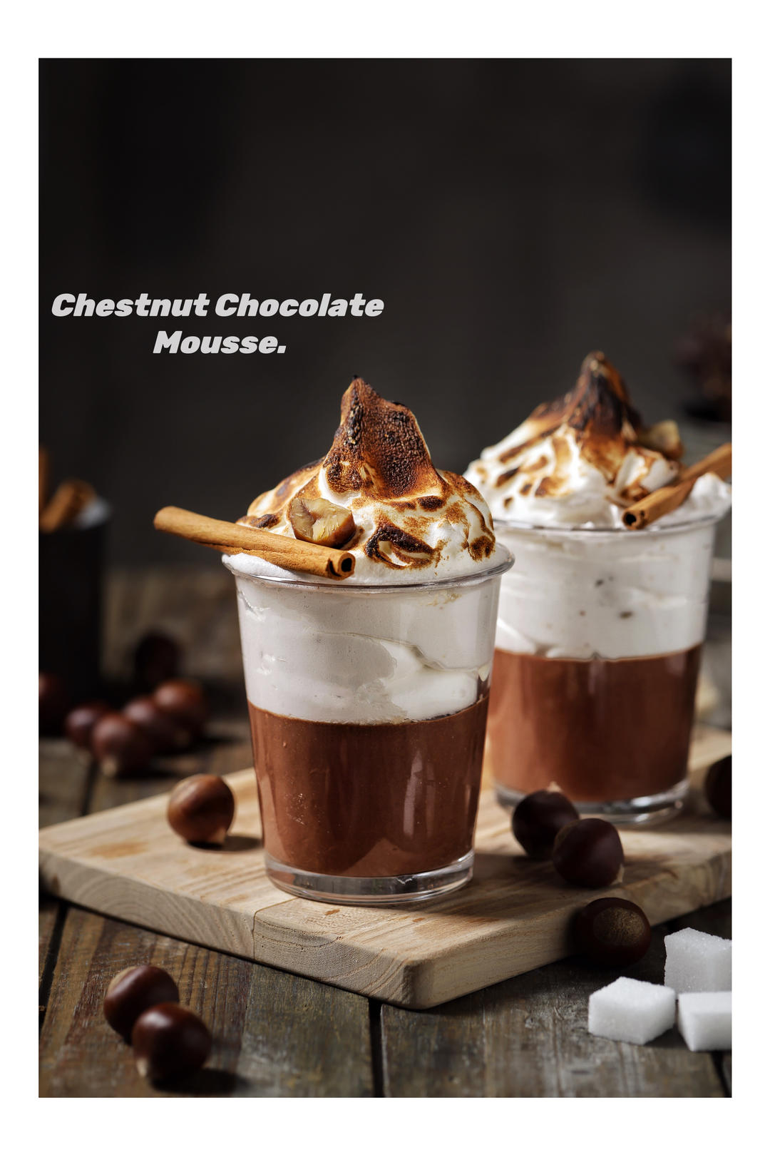 烤蛋白🌰🍫栗子巧克力慕斯杯