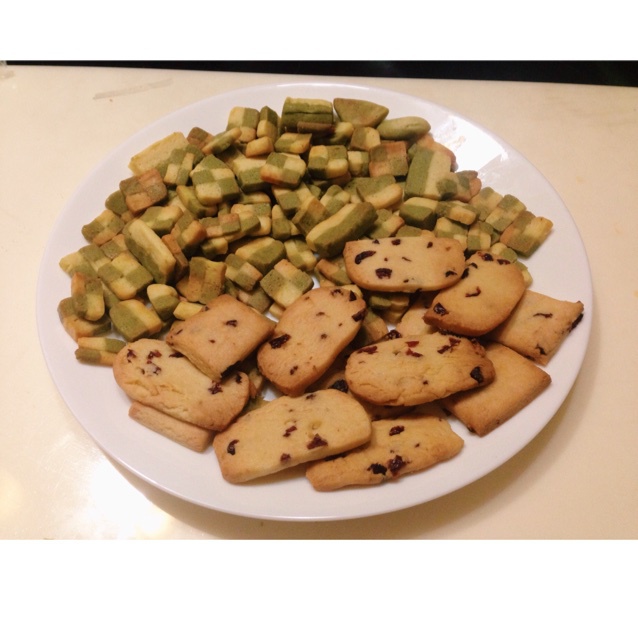 【蛋糕君】抹茶棋格饼干