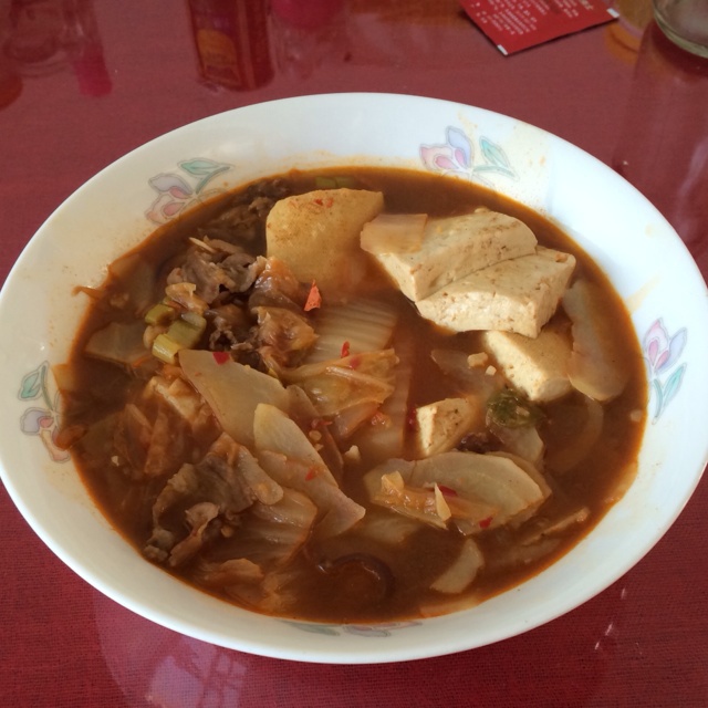 辣白菜豆腐汤