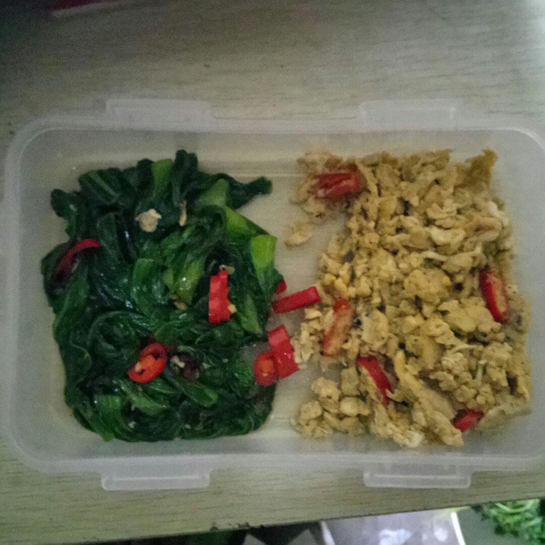 青菜炒鸡蛋