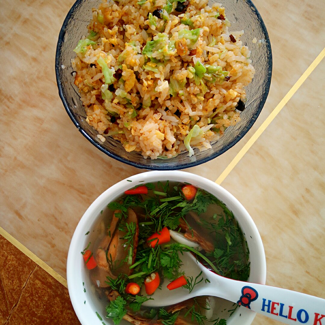包菜炒饭