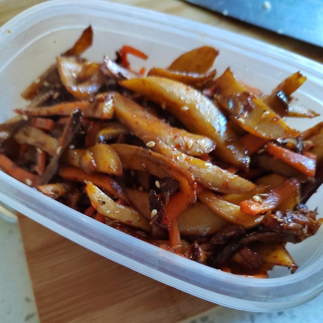 越嚼越香‼️比肉还要好吃👉干煸孜然杏鲍菇