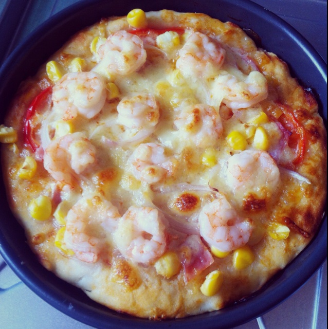 鲜虾培根薄披萨—海氏烤箱定制