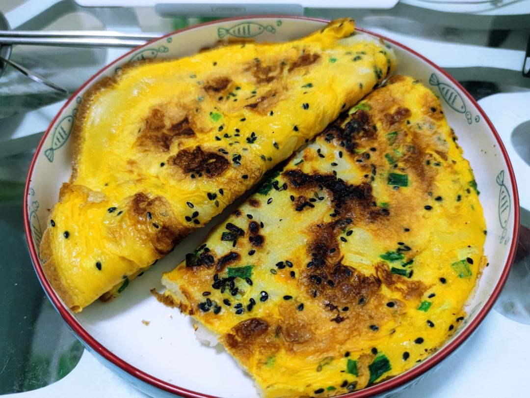 手不粘面轻松搞定早餐鸡蛋饼 省时省力 柔软又劲道 附细节视频详解