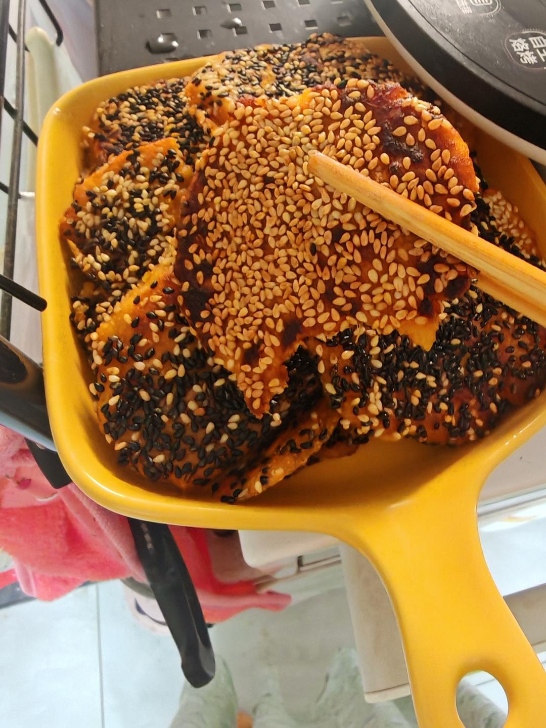 红薯糯米芝麻饼