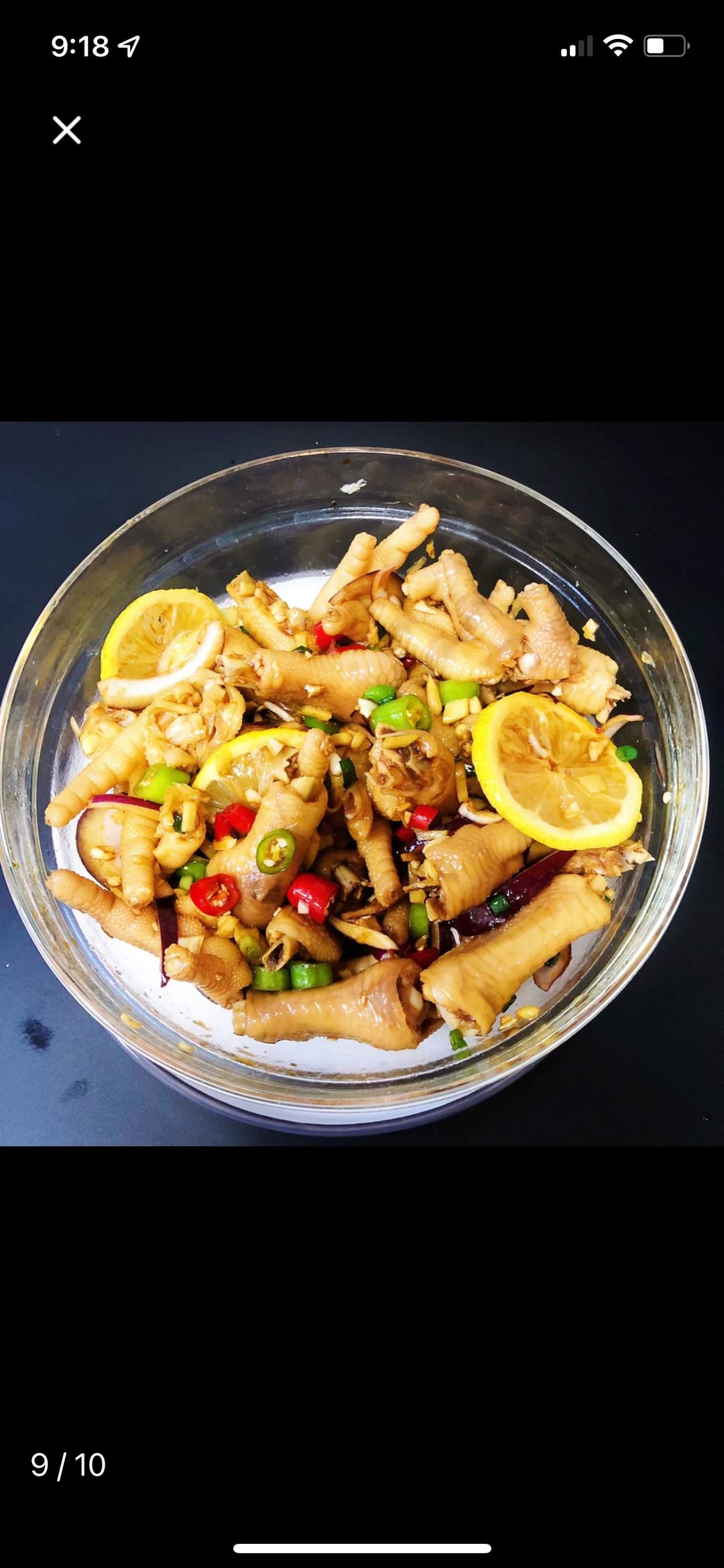 柠檬鸡爪的做法