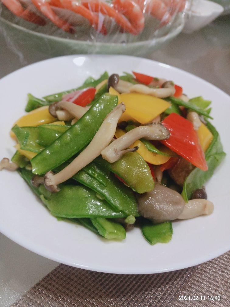 蟹味菇炒荷兰豆