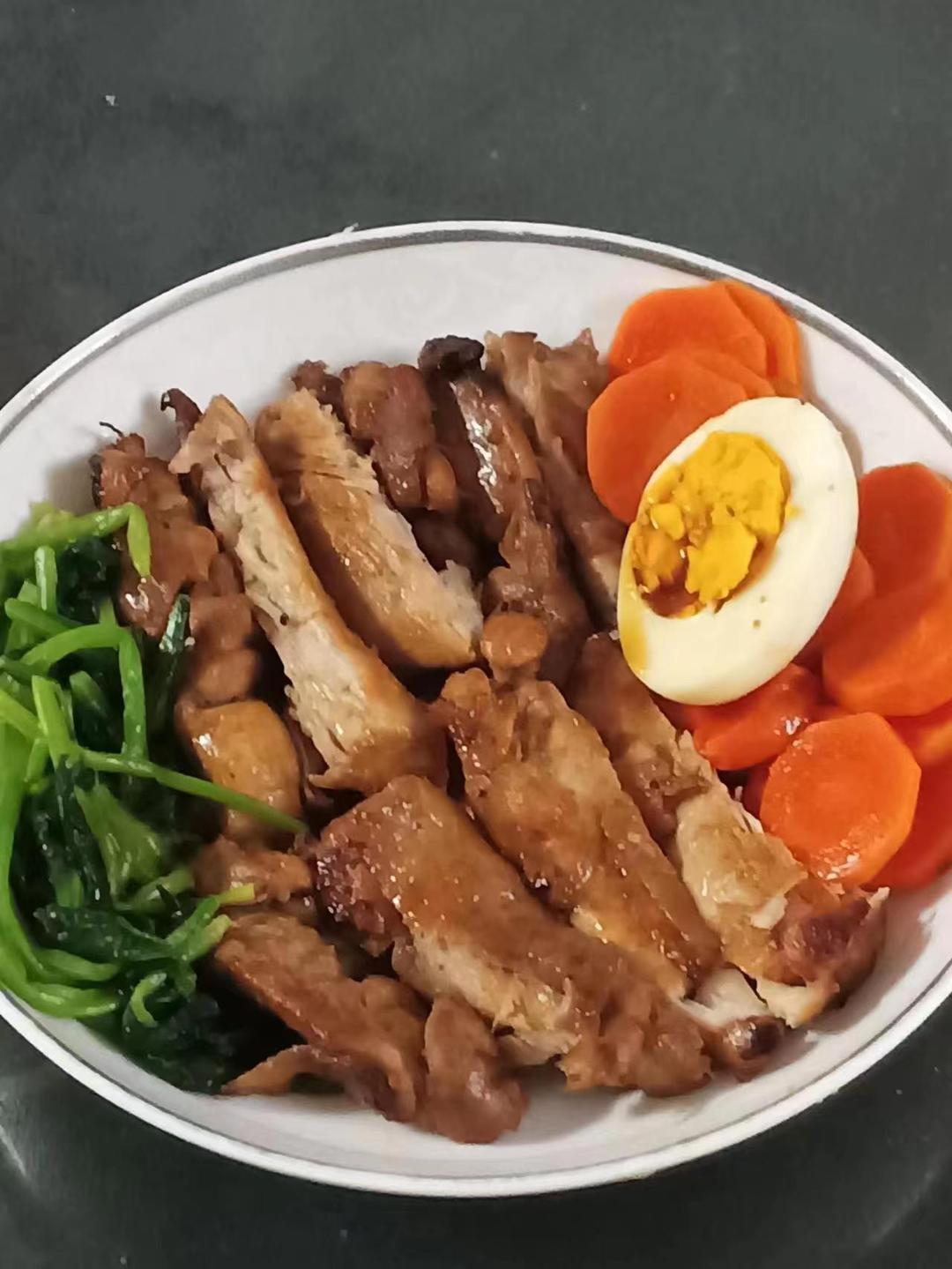 不放一滴油的照烧鸡腿饭