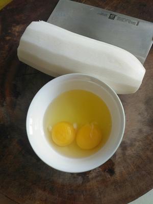 鸡蛋萝卜汤的做法 步骤1