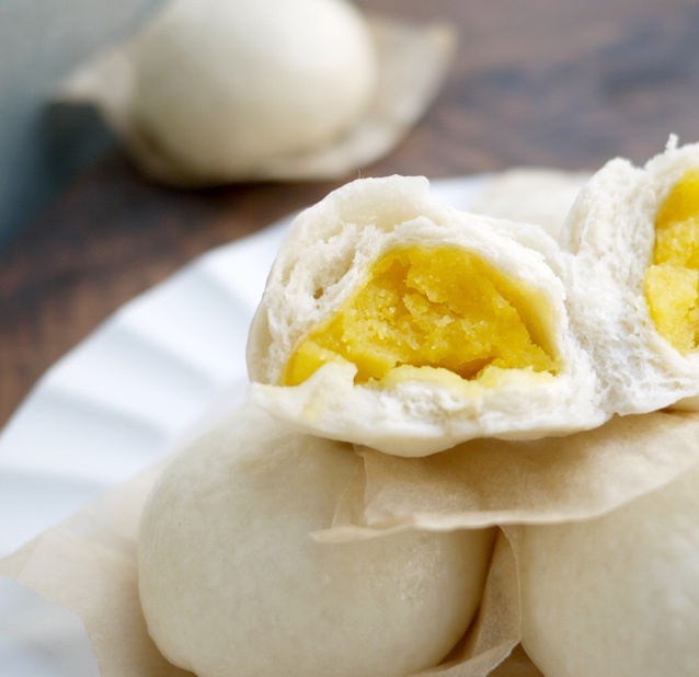 面条 自制奶黄包 呱呱呱呱做的自制奶黄包 呱呱呱呱