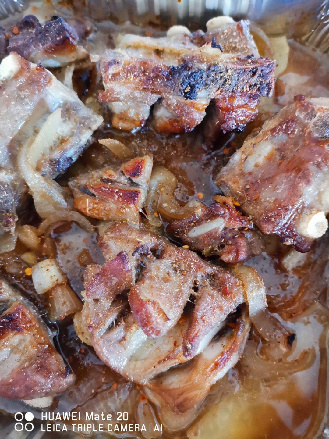 家庭烤箱烤羊排