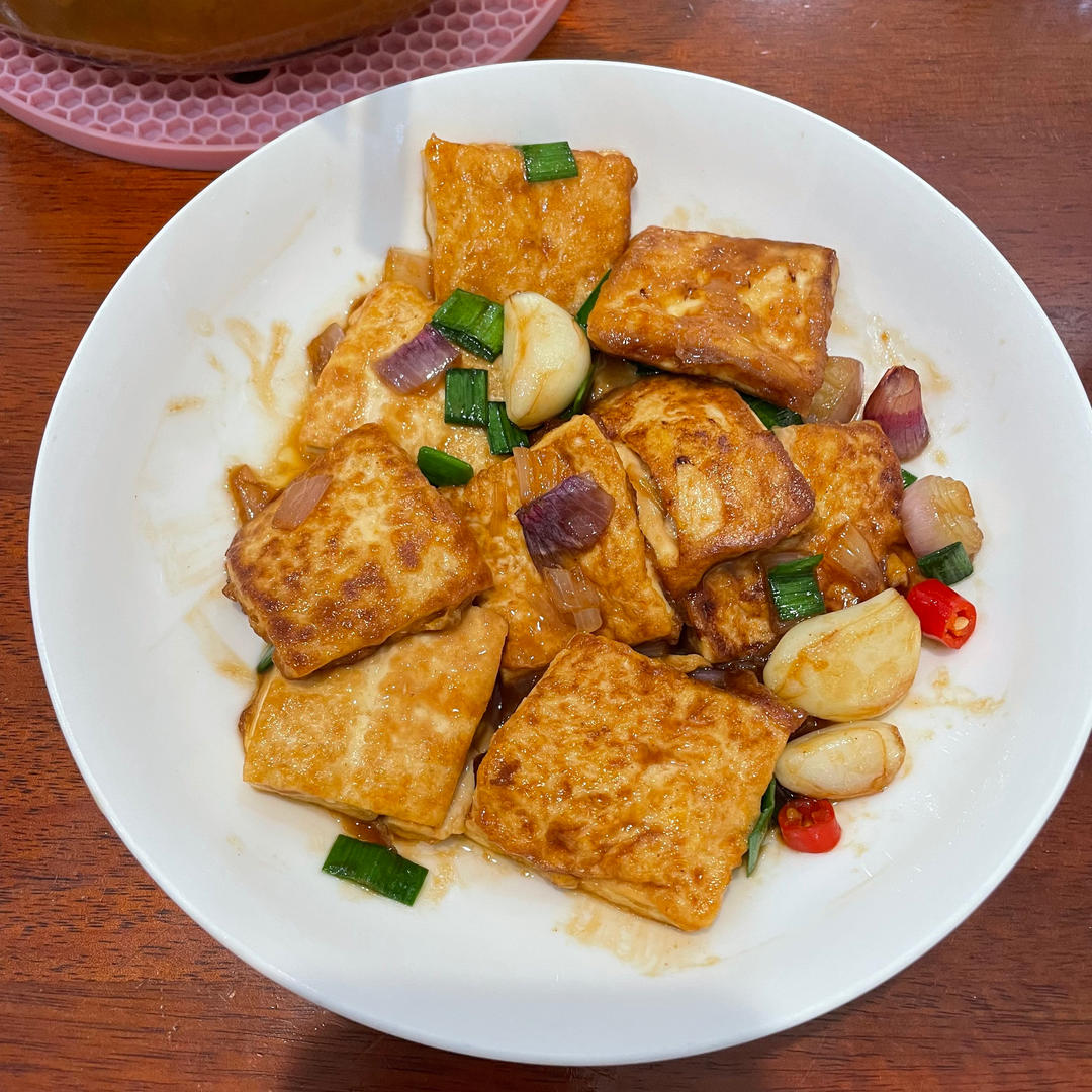 焖煎豆腐