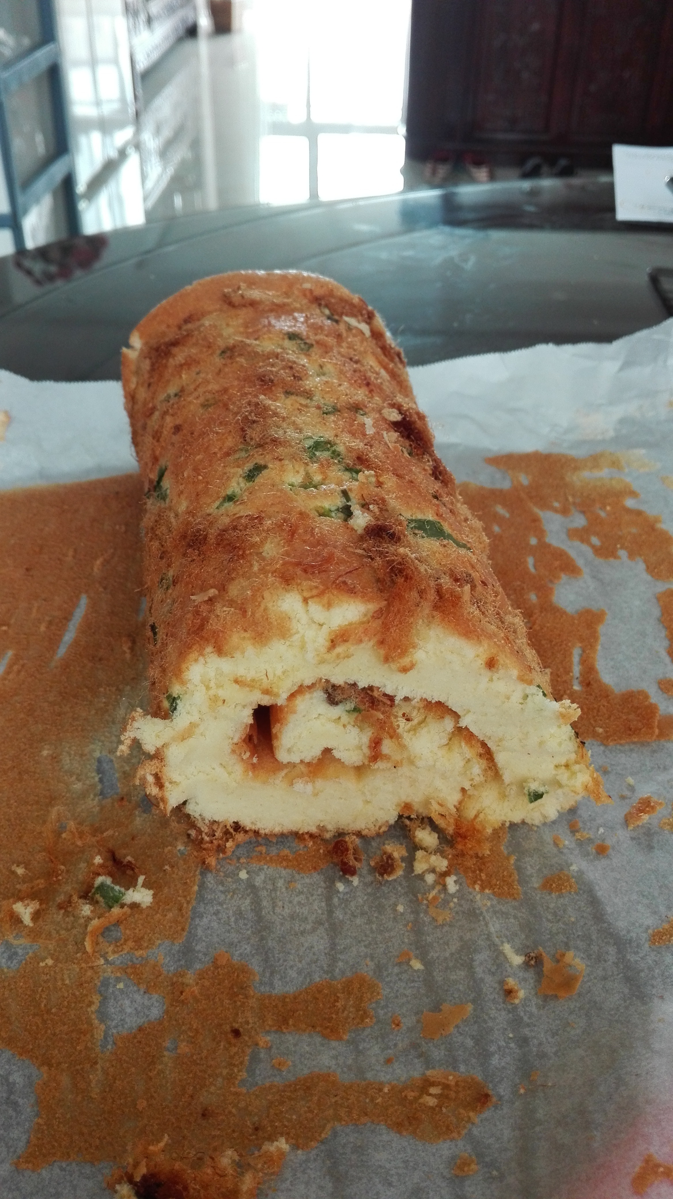 香葱肉松蛋糕卷