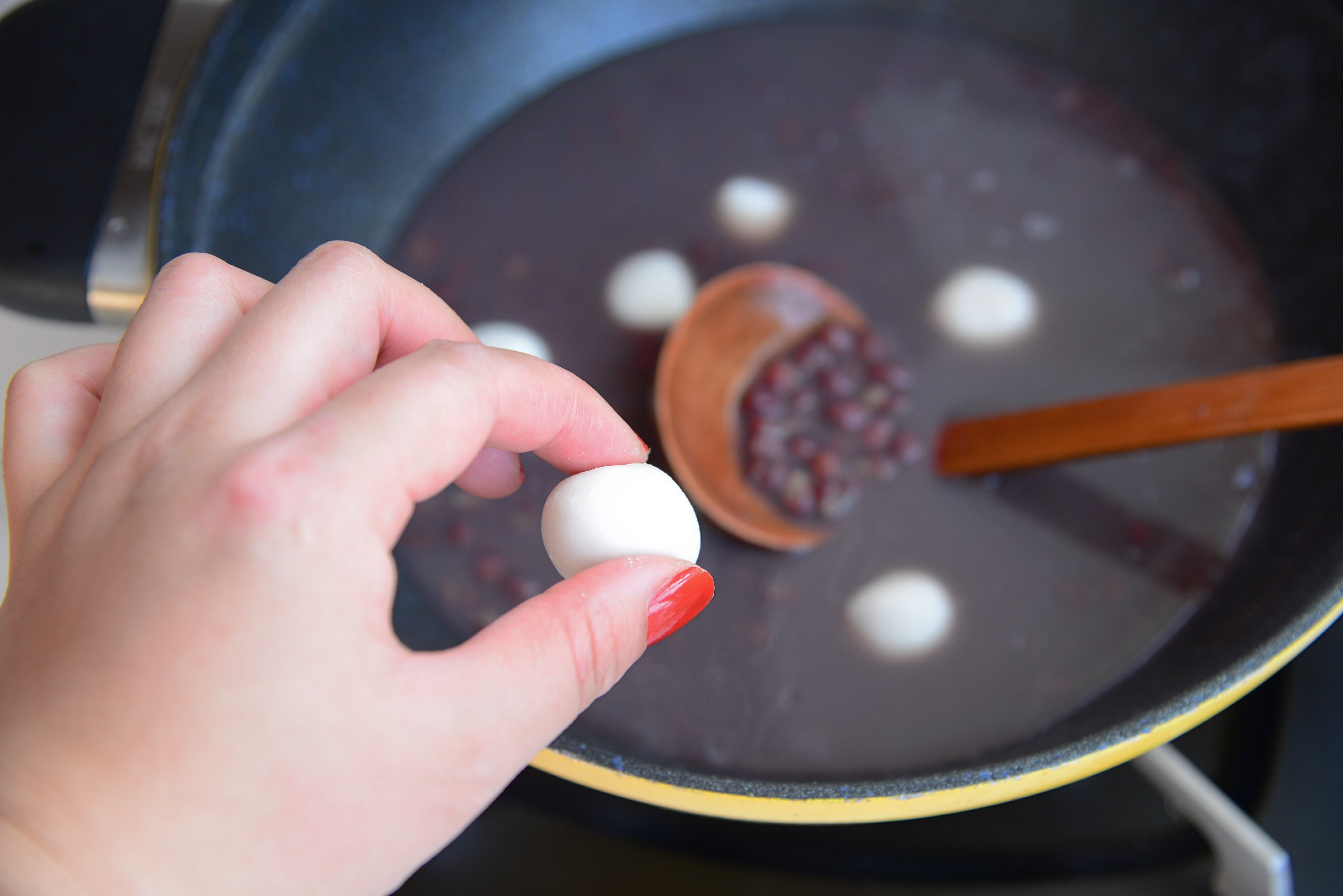 团团圆圆·红豆糯米小圆子的做法 步骤12