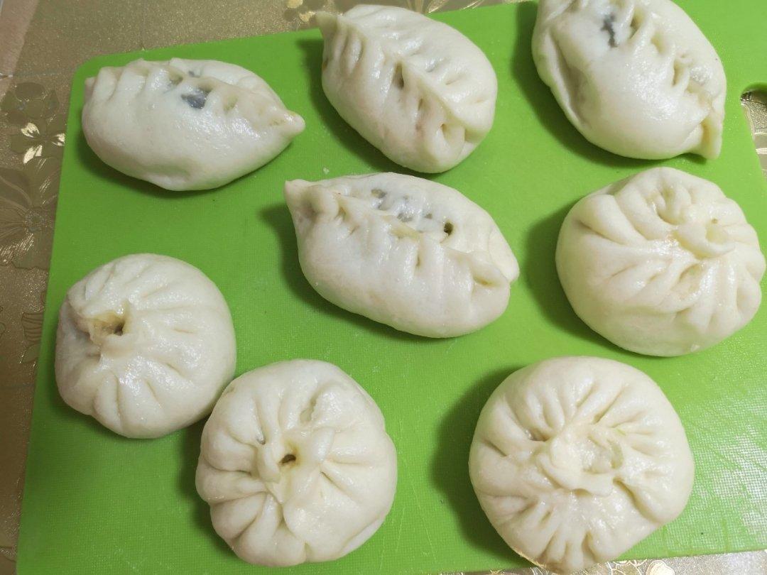 韭菜鸡蛋黑木耳肉包子