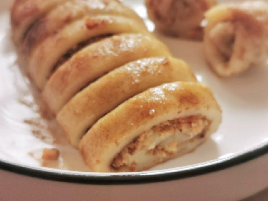 零失败甜品-奶香红糖坚果糯米卷