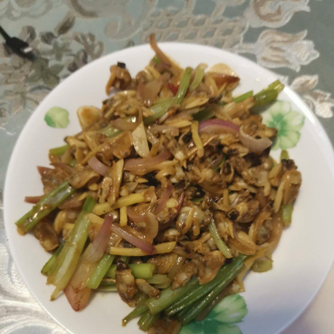 爆炒蒜蓉花甲
