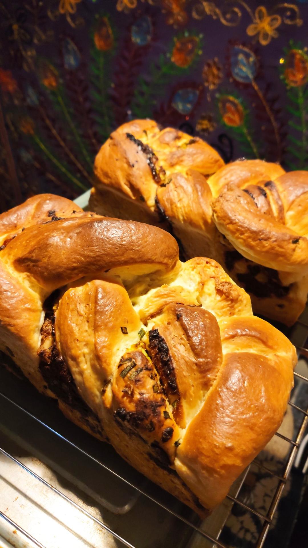 肉松香葱吐司（四种整形手法）