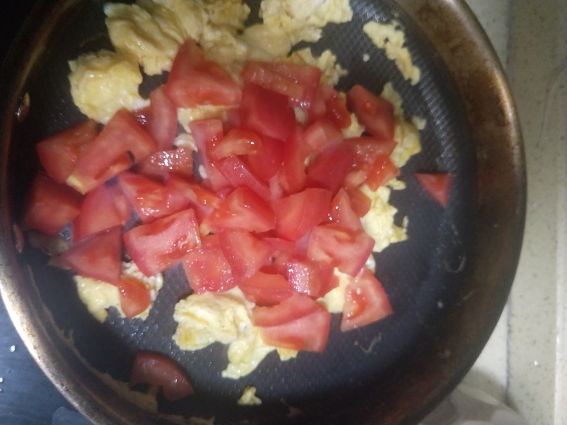 费番茄酱的西红柿炒鸡蛋（原创)的做法 步骤4