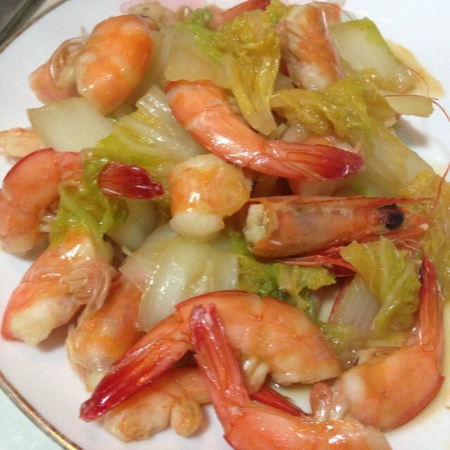 对虾娃娃菜