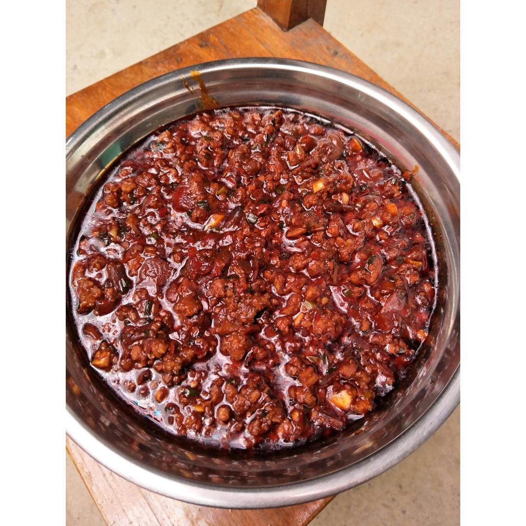 酱 杂酱 _dv1s做的杂酱 赞 猪肉馅(带肥肉,会