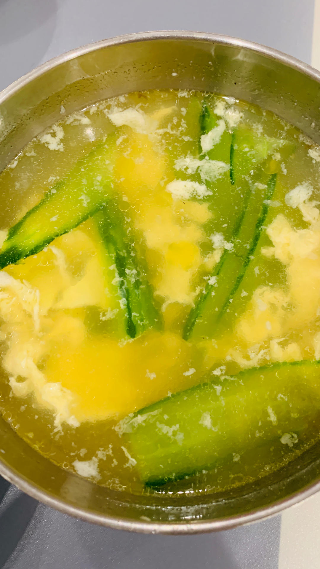 超鲜嫩好喝五分钟搞定黄瓜鸡蛋汤