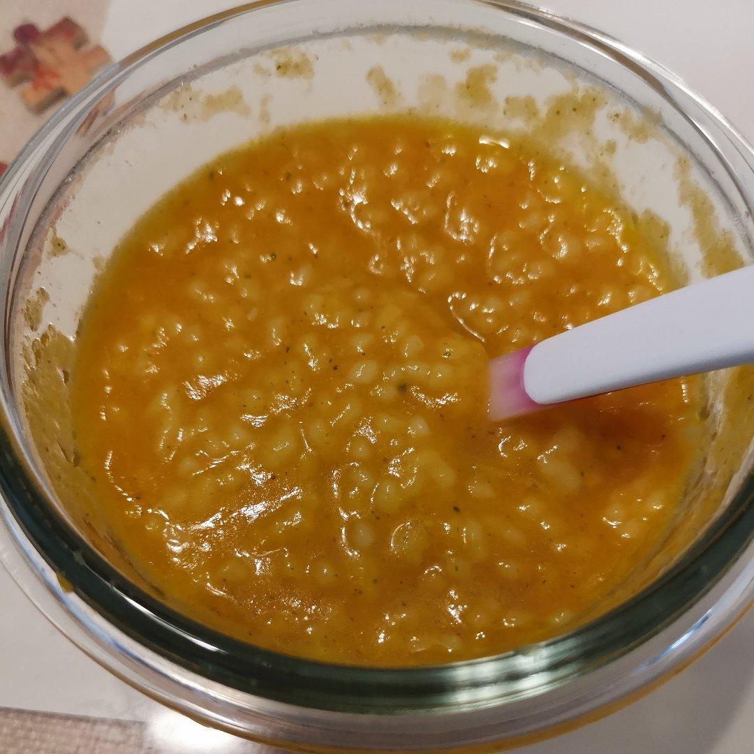 辅食-胡萝卜西兰花泥粒粒面