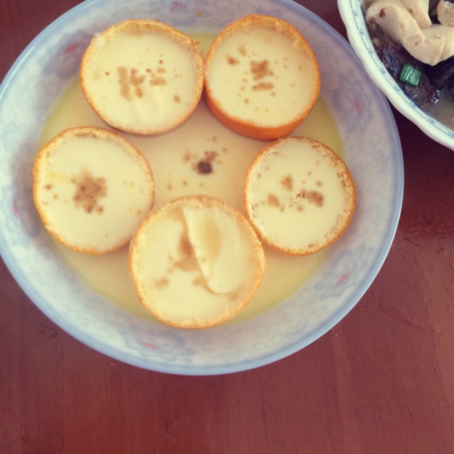 甜橙牛奶蛋羹