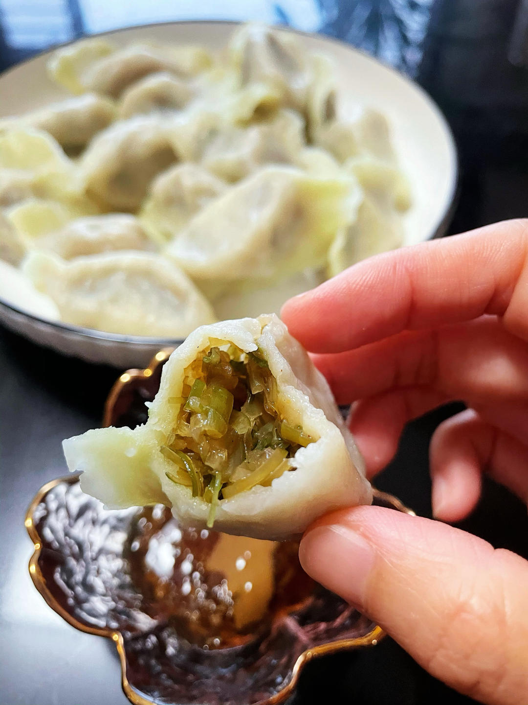 章鱼海菜饺子！