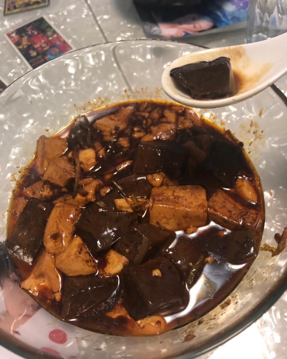 熘鸭血豆腐