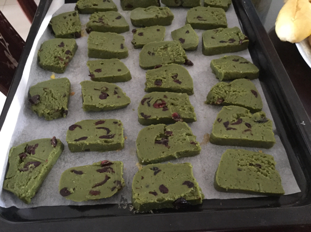 抹茶蔓越莓饼干