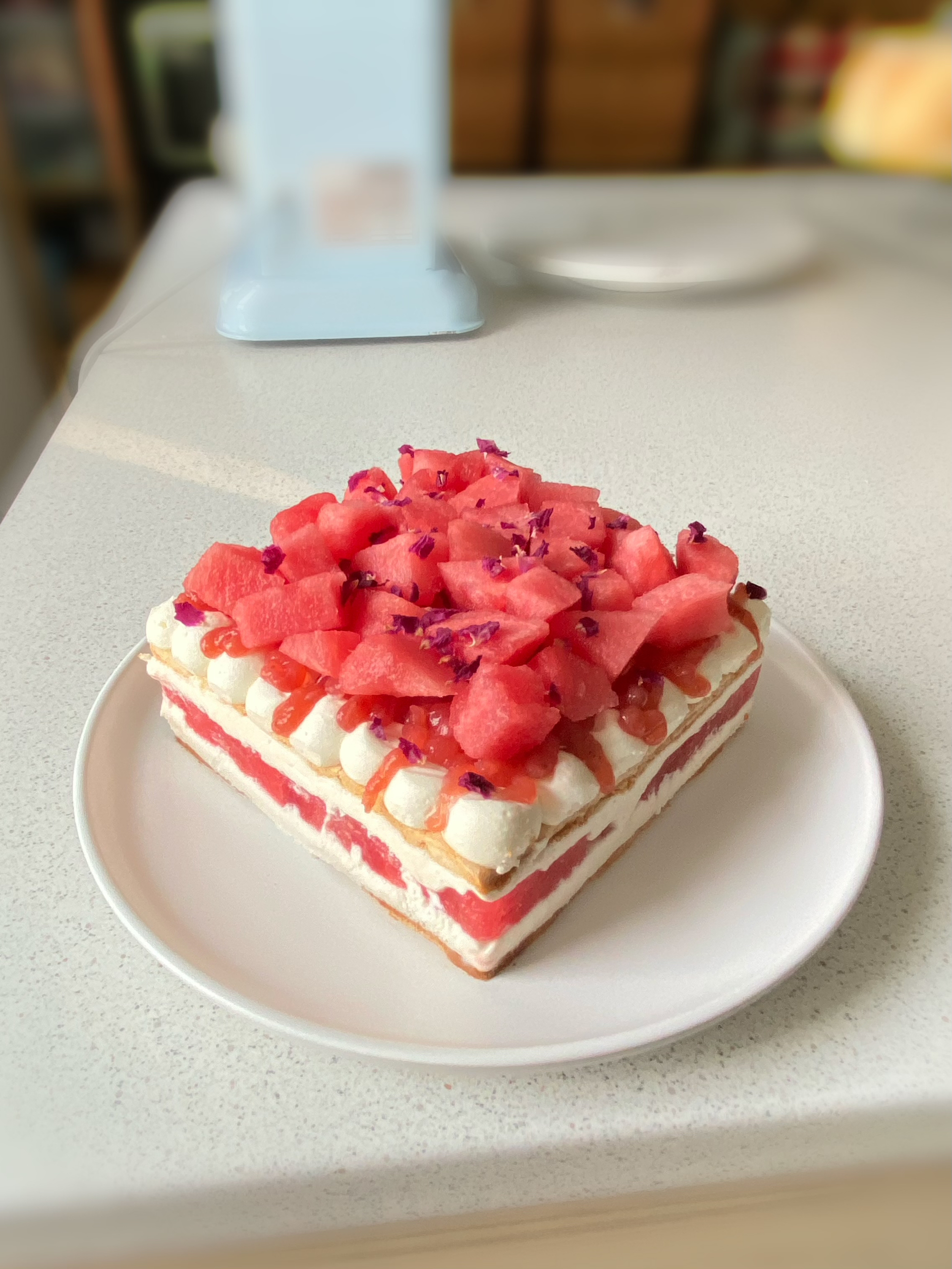夏季专属|悉尼有名的草莓西瓜蛋糕（调整减糖版）