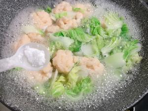 纯虾肉零添加虾丸炖白菜虾滑做法的做法 步骤6
